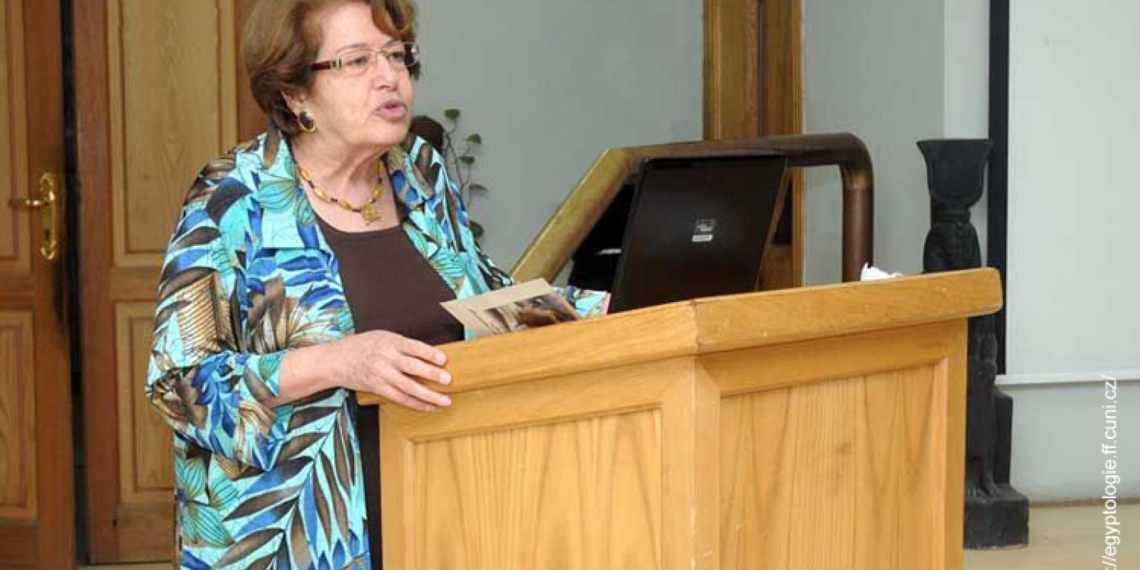 Egyptology Professor Fayza Haikal was recognized for her lifetime contributions to the Egyptology field