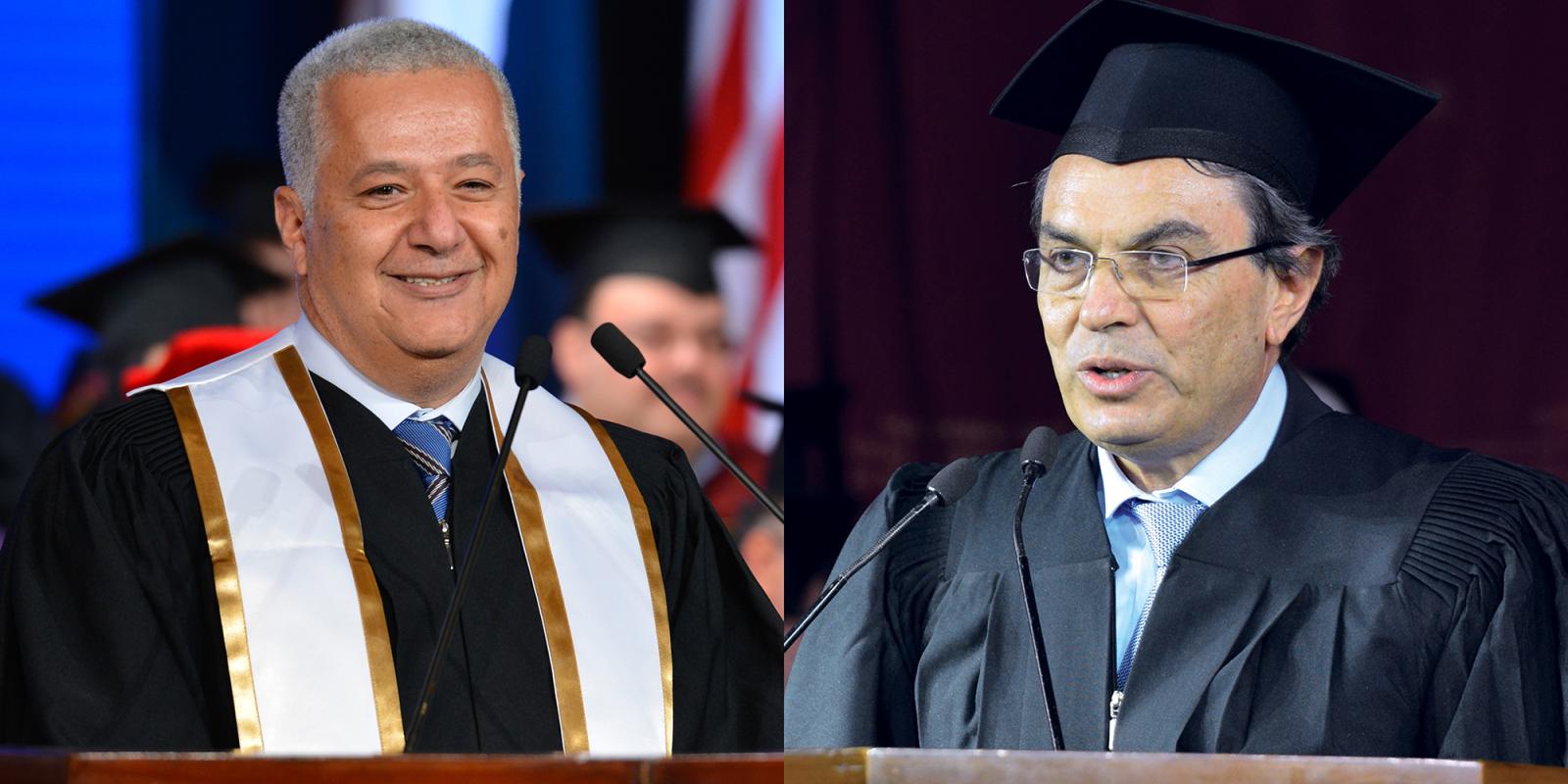 Ali Faramawy and Ayman Asfari were this year's midyear commencement speakers