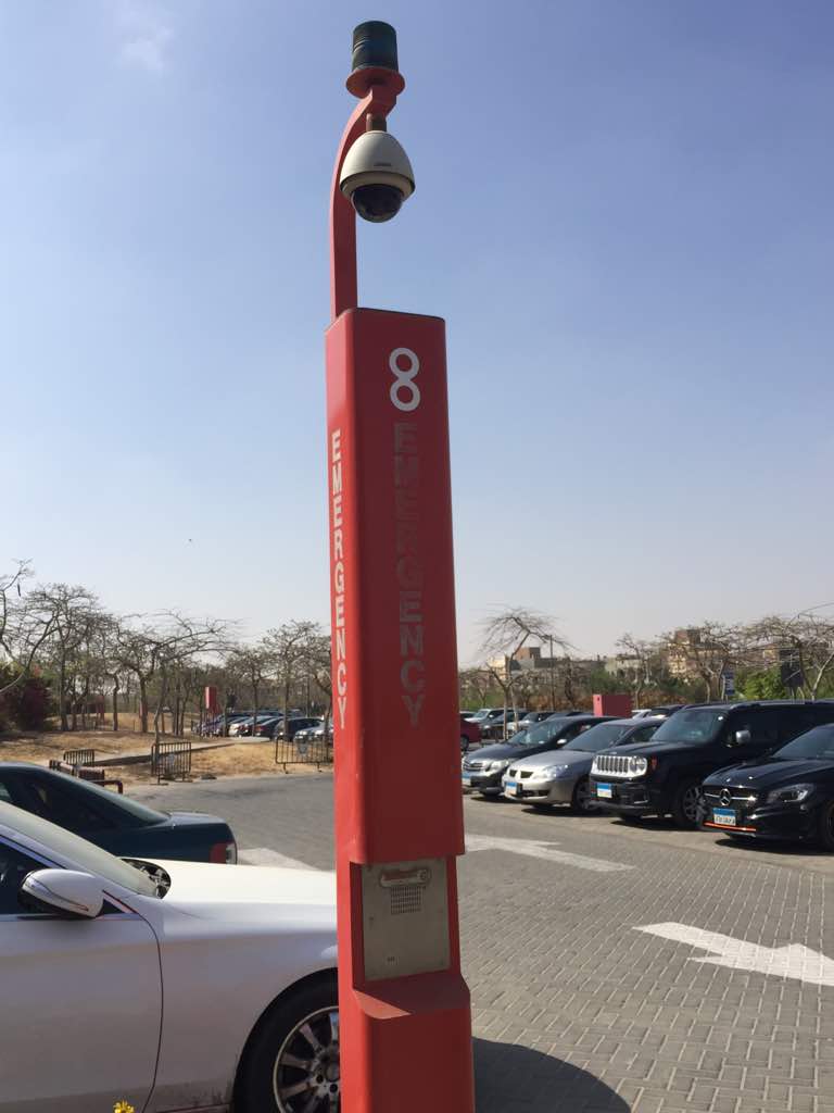 There are about 30 cameras inside AUC's parking lots