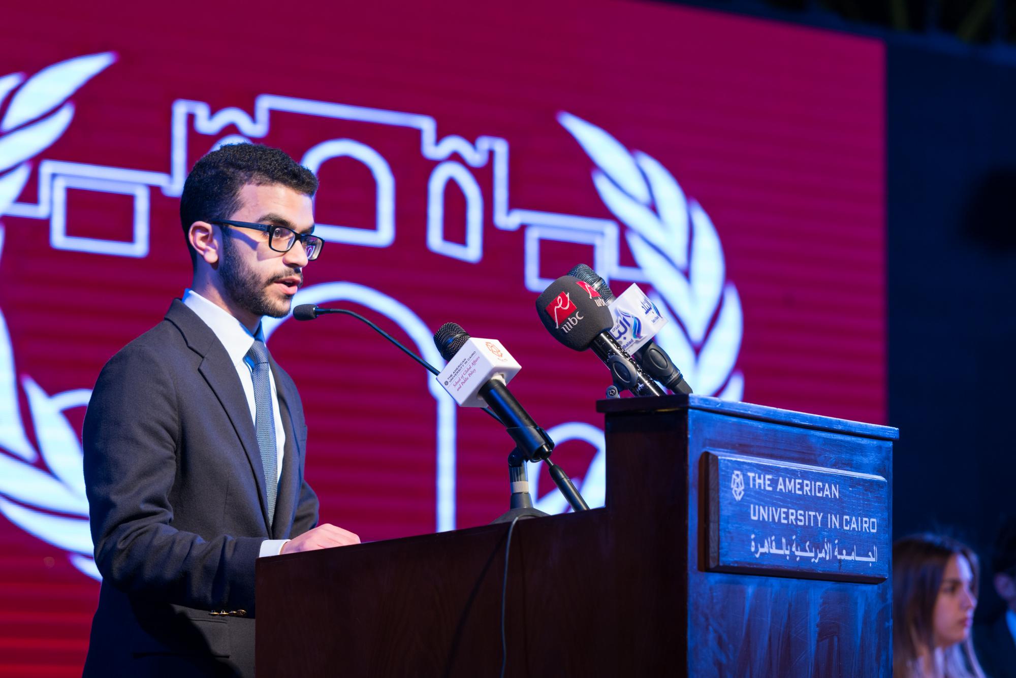 CIMUN's secretary-general speaks at the opening ceremony
