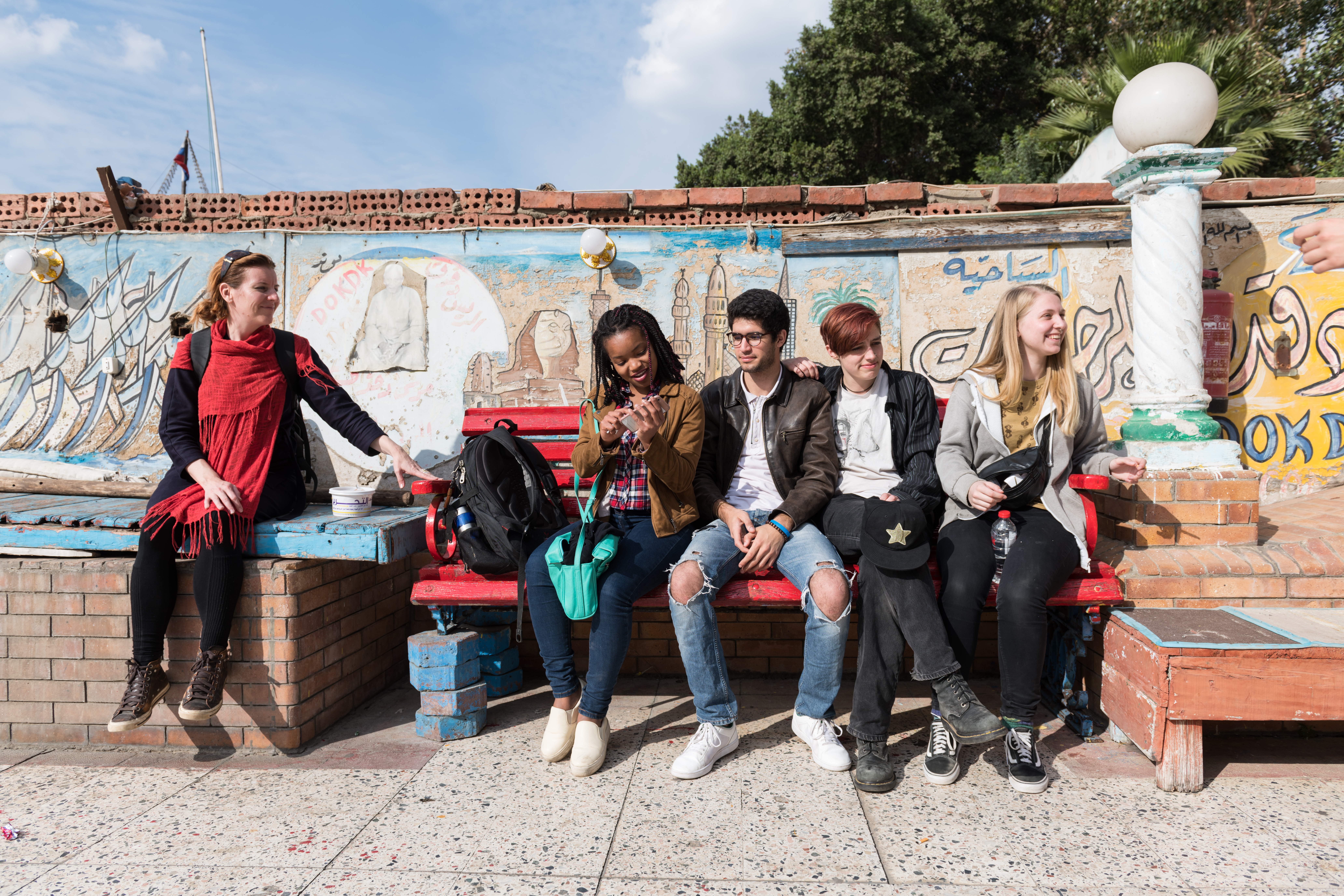 AUC international students on a trip around Egypt