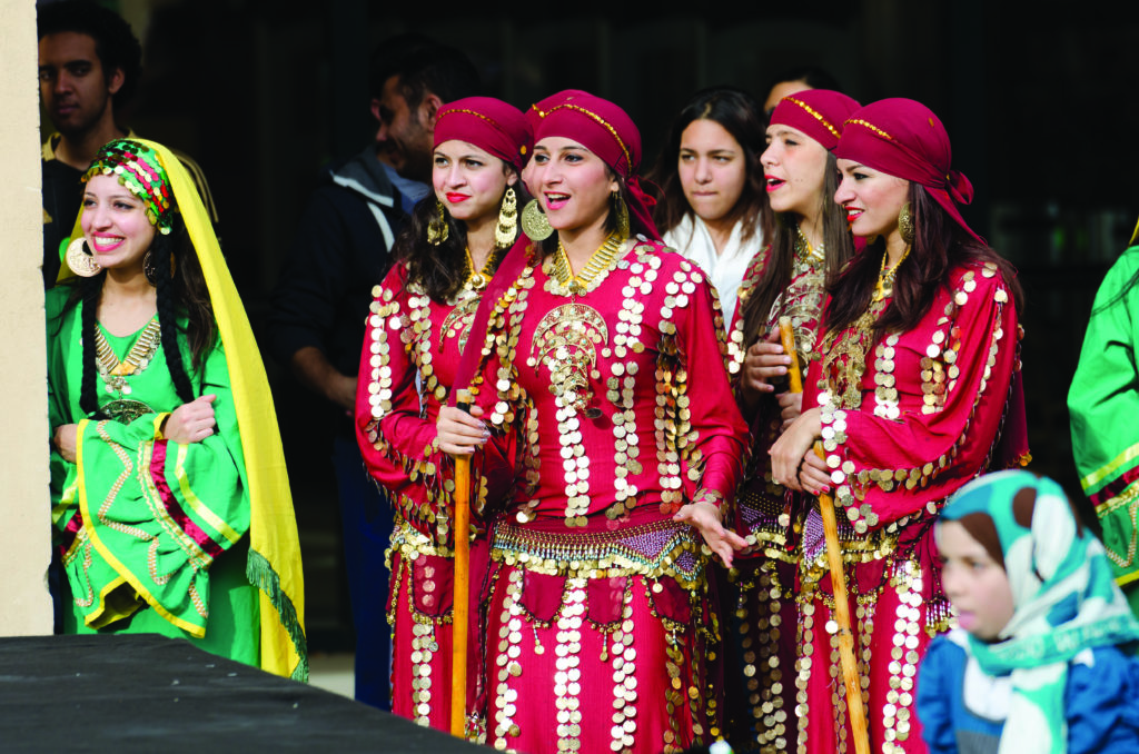 AUC international students in costume during international day