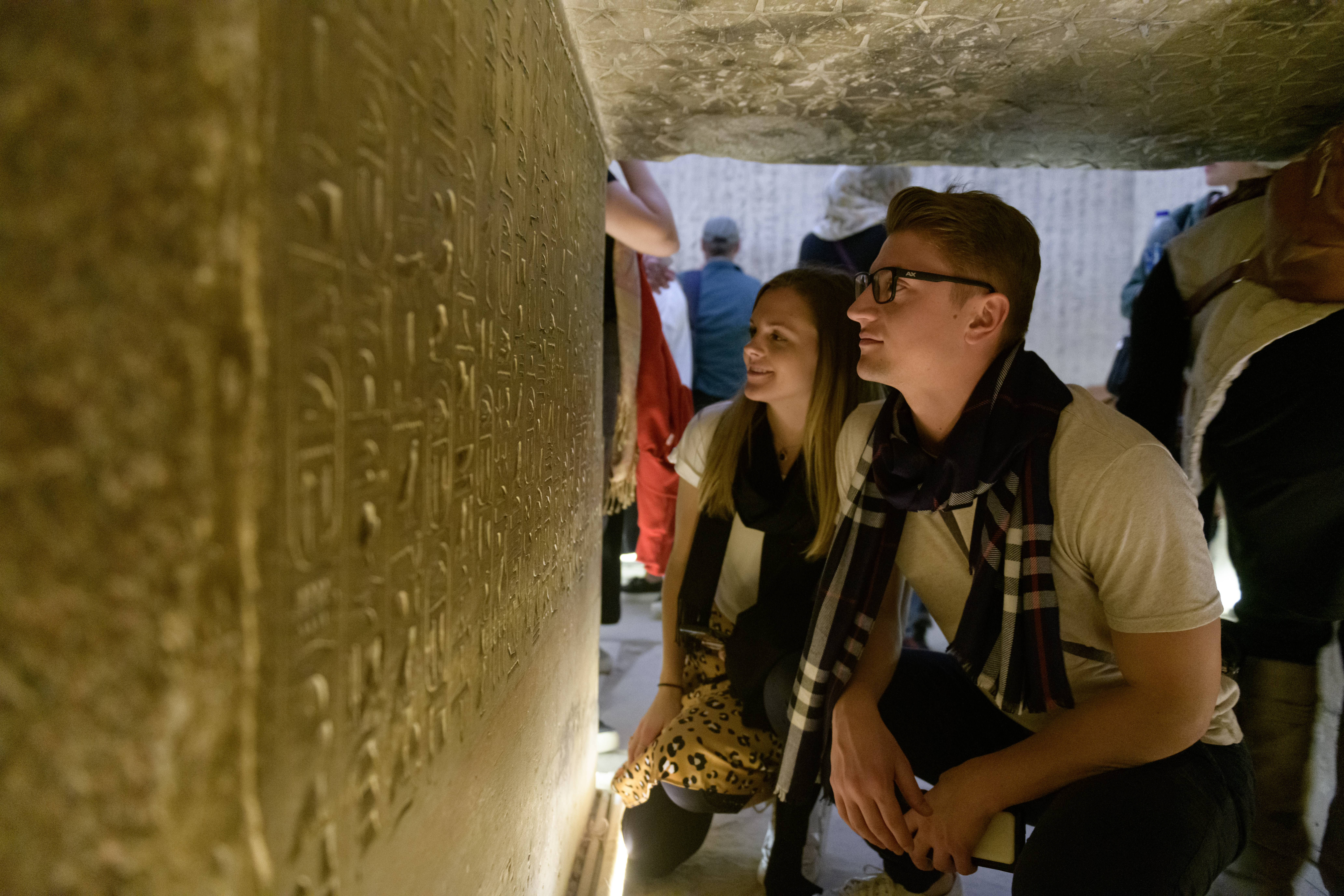 AUC international students on a trip in Egypt