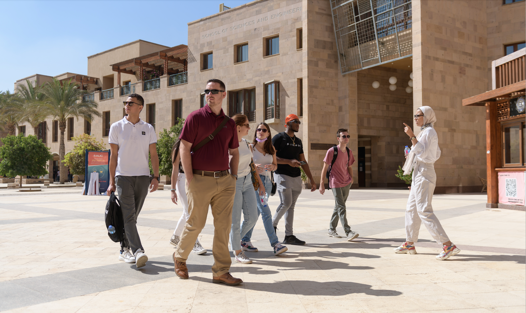 students on campus