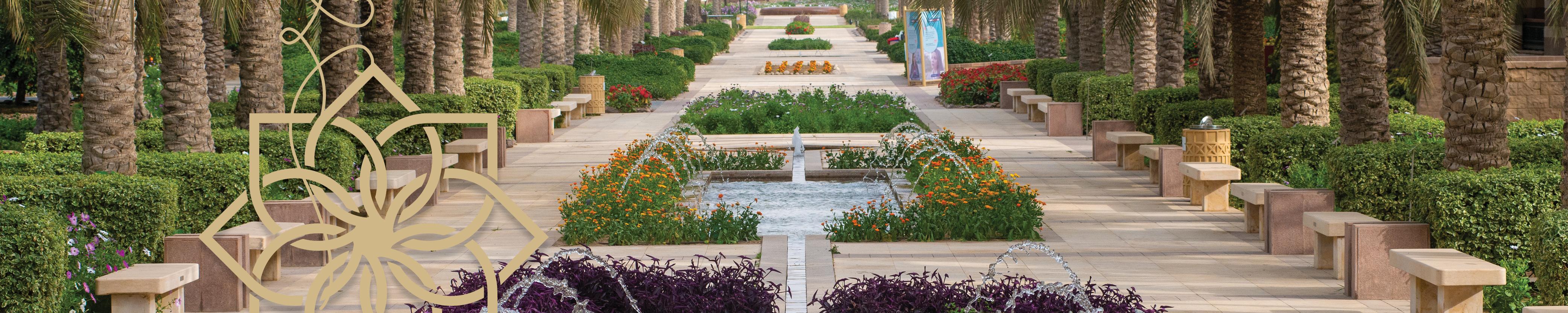 fountains with inauguration theme