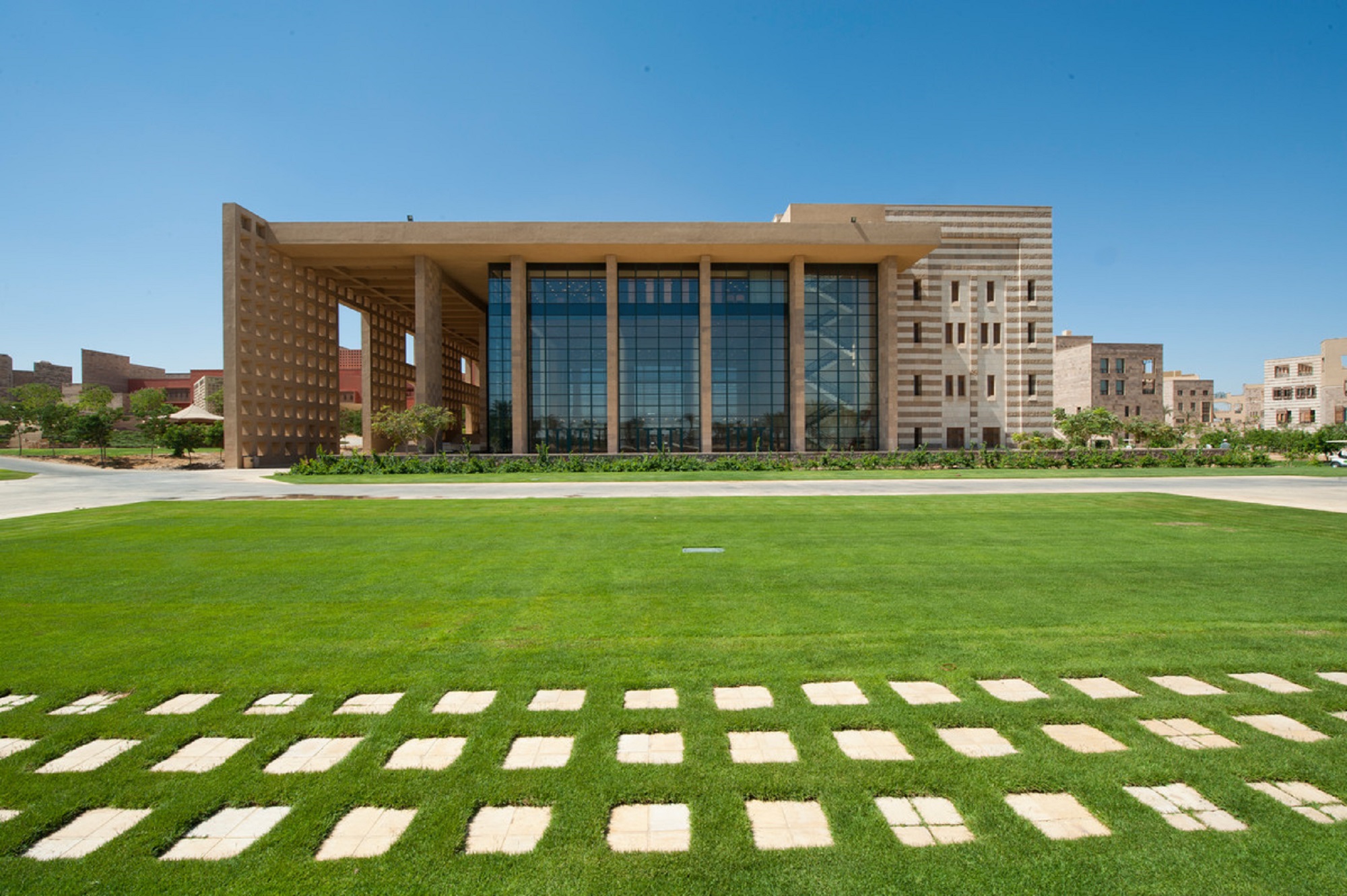 Building and grass