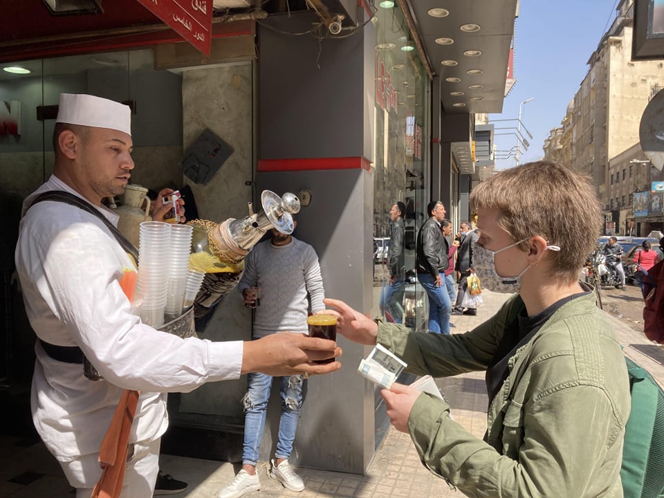 International Students on the streets of Cairo