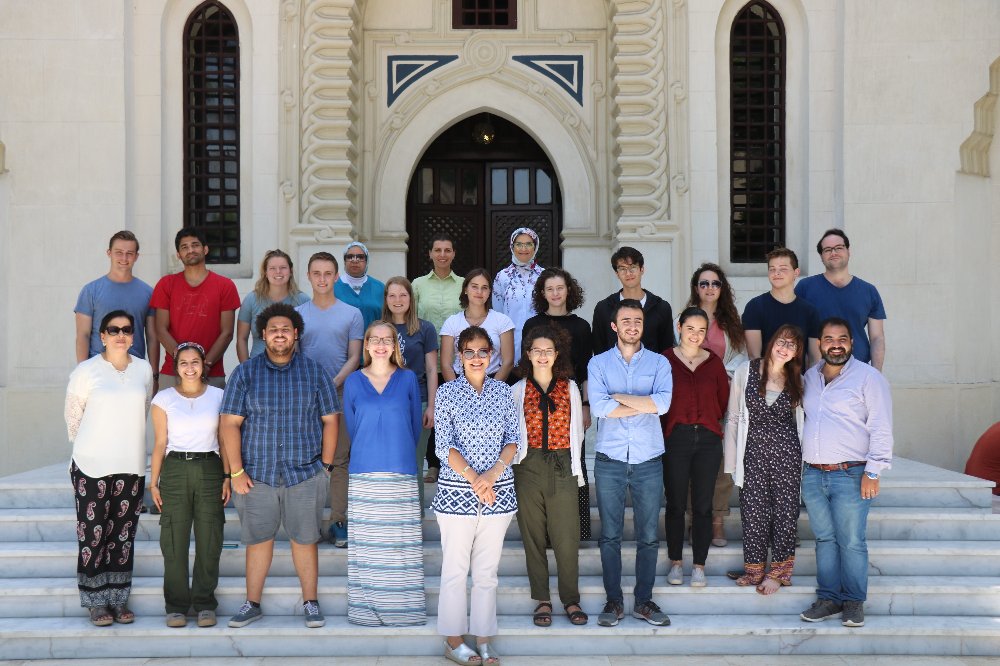 A group of international students