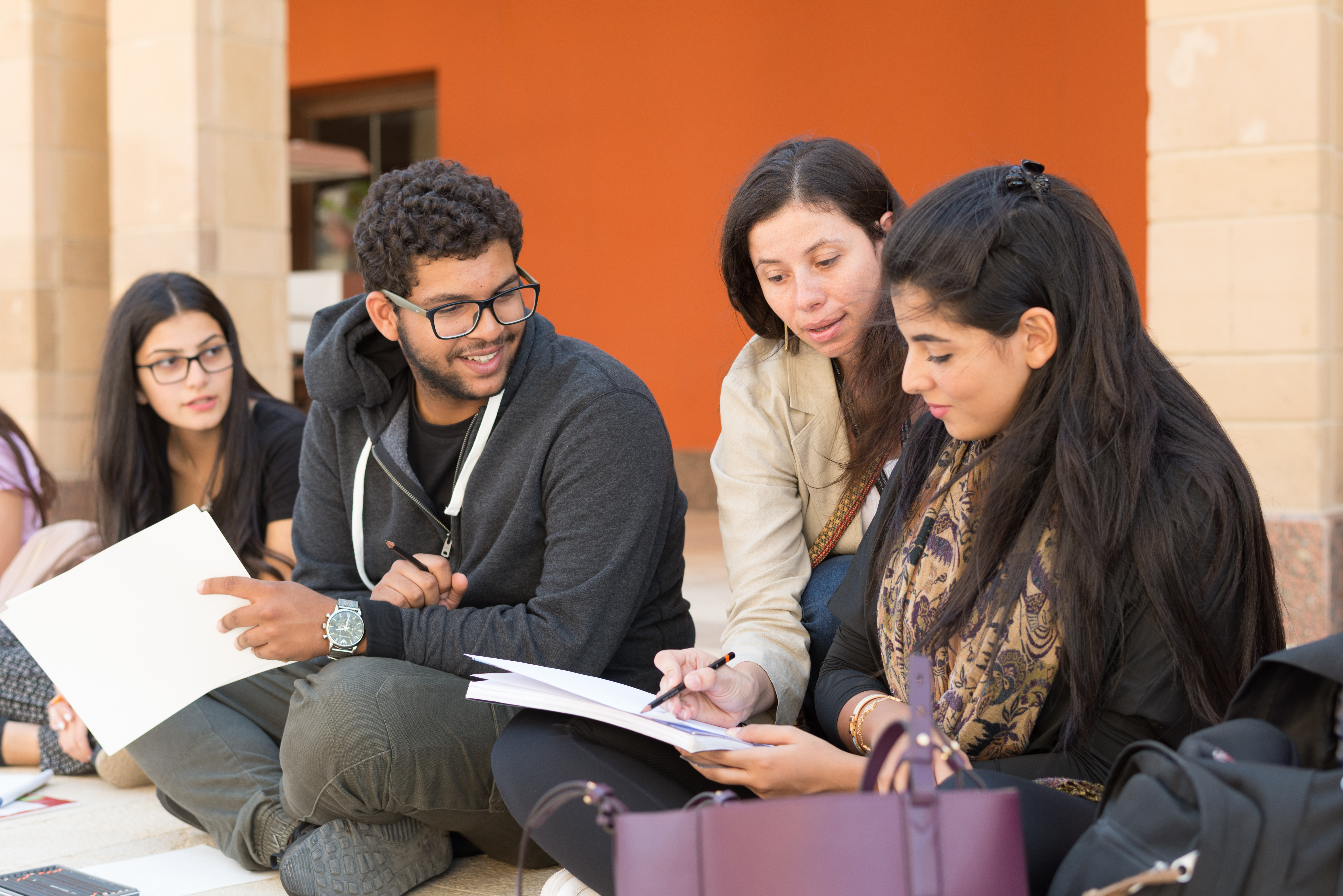 students studying 