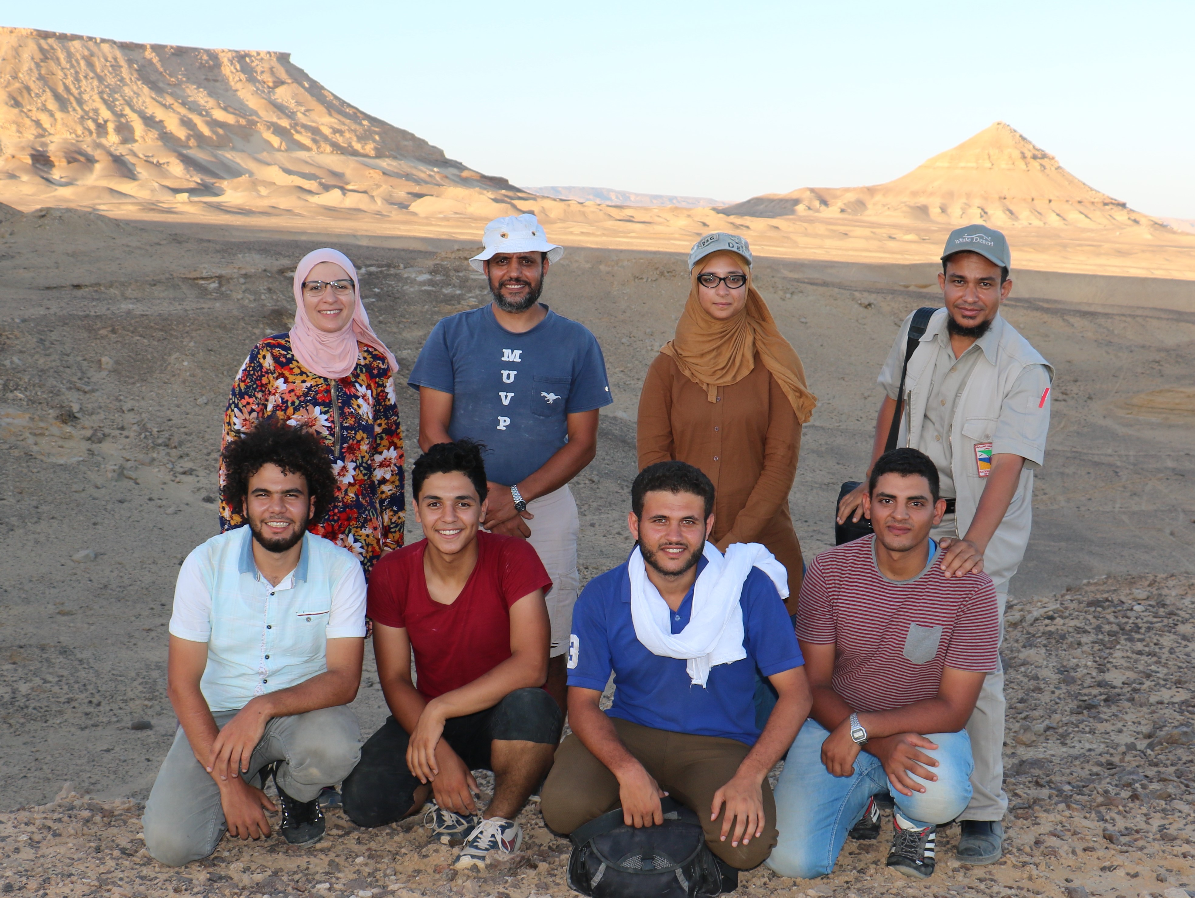 Sallam and team at the Bahariya Oasis in 2016