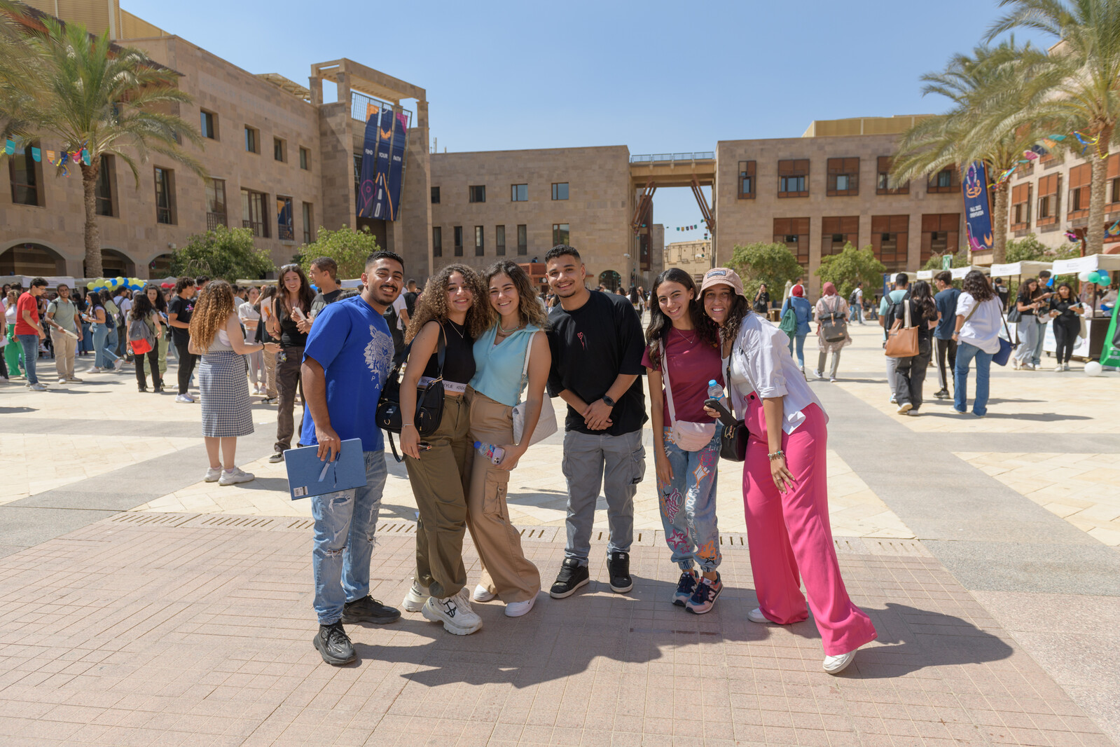 students on campus