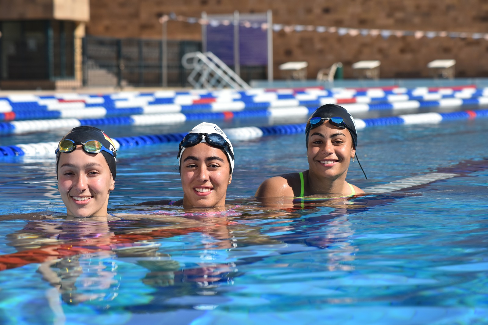 Swimmers in the pool