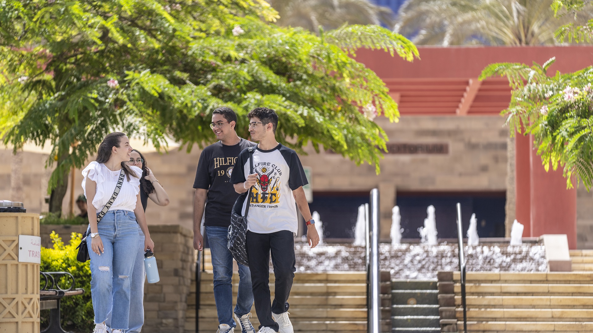 auc students on campus