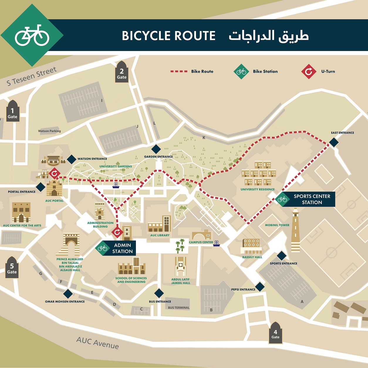 Bike route map