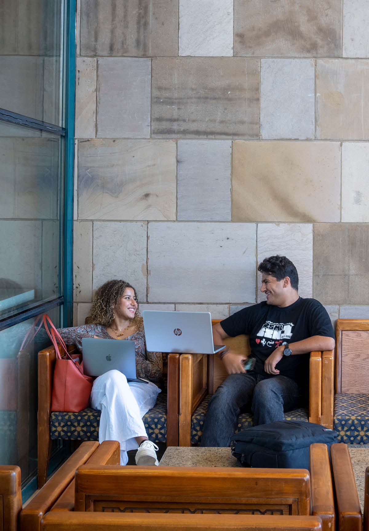 a girl and a boy studying