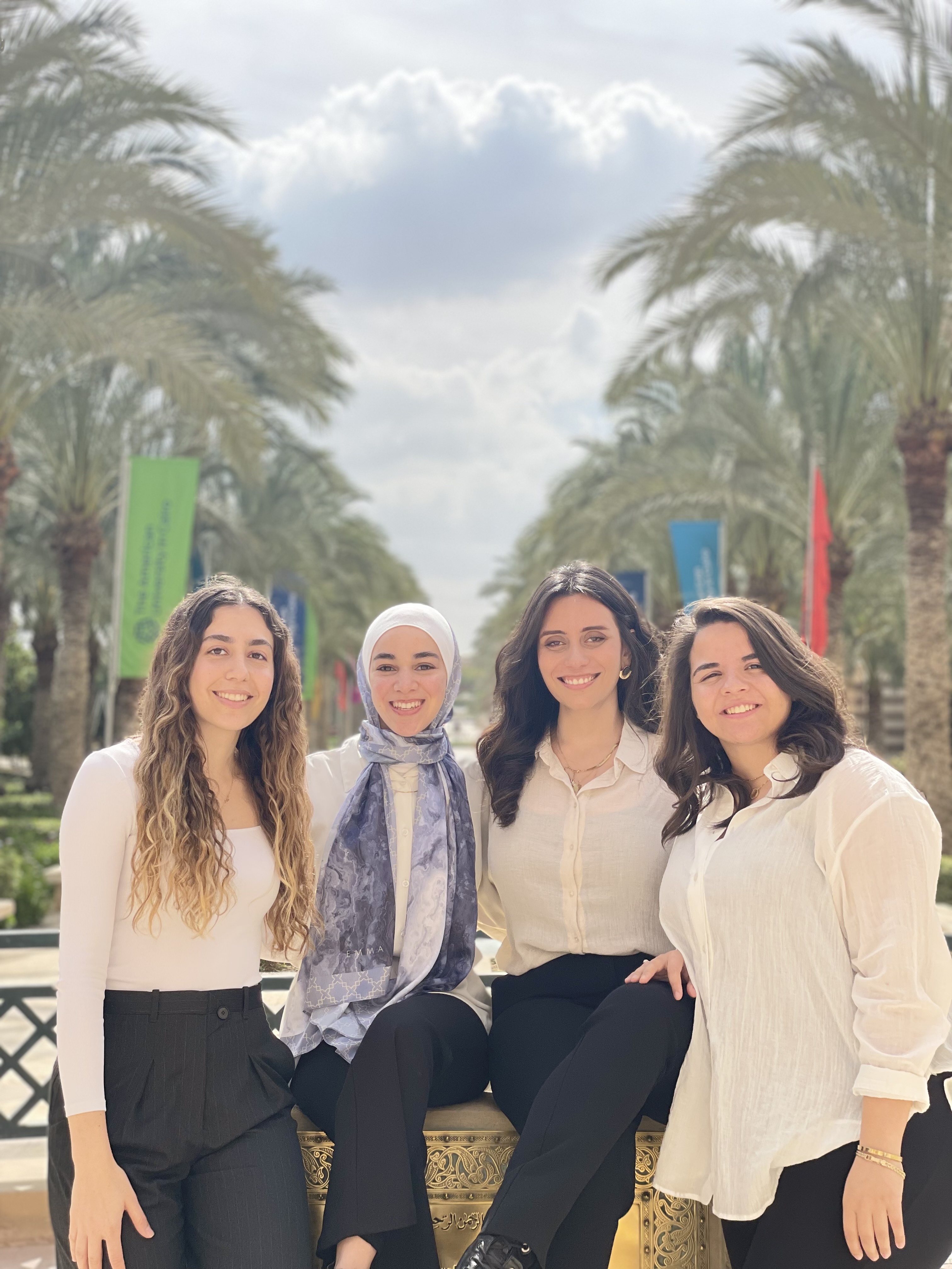 four women in the AUC gardens