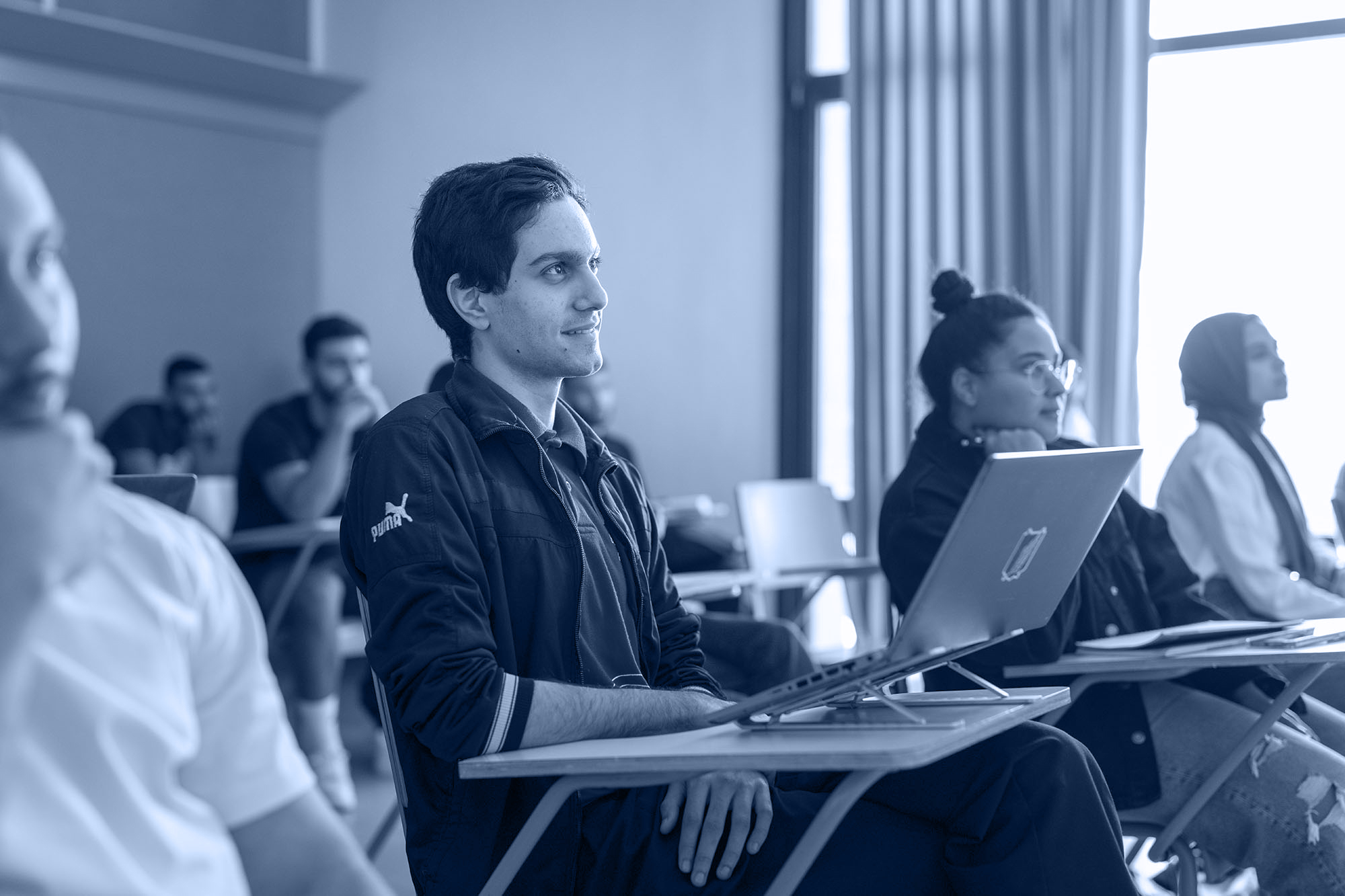 Global affairs diploma image of student in classroom