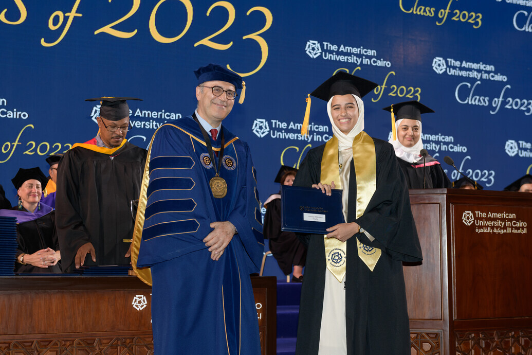 President Ahmed Dallal and Ameena Mohamed Elagha
