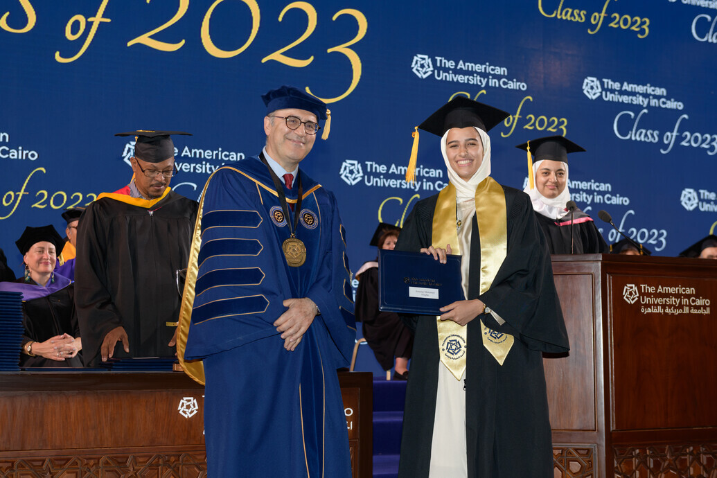 President Ahmed Dallal and Ameena Mohamed Elagha