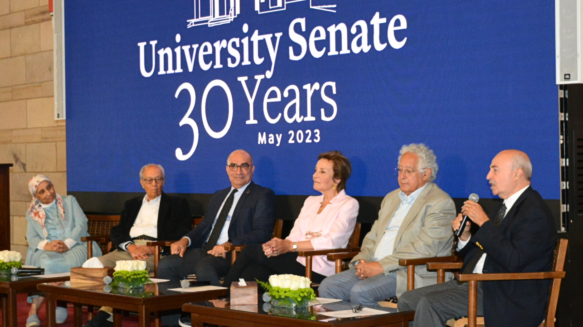 A panel discussion at the celebration ceremony