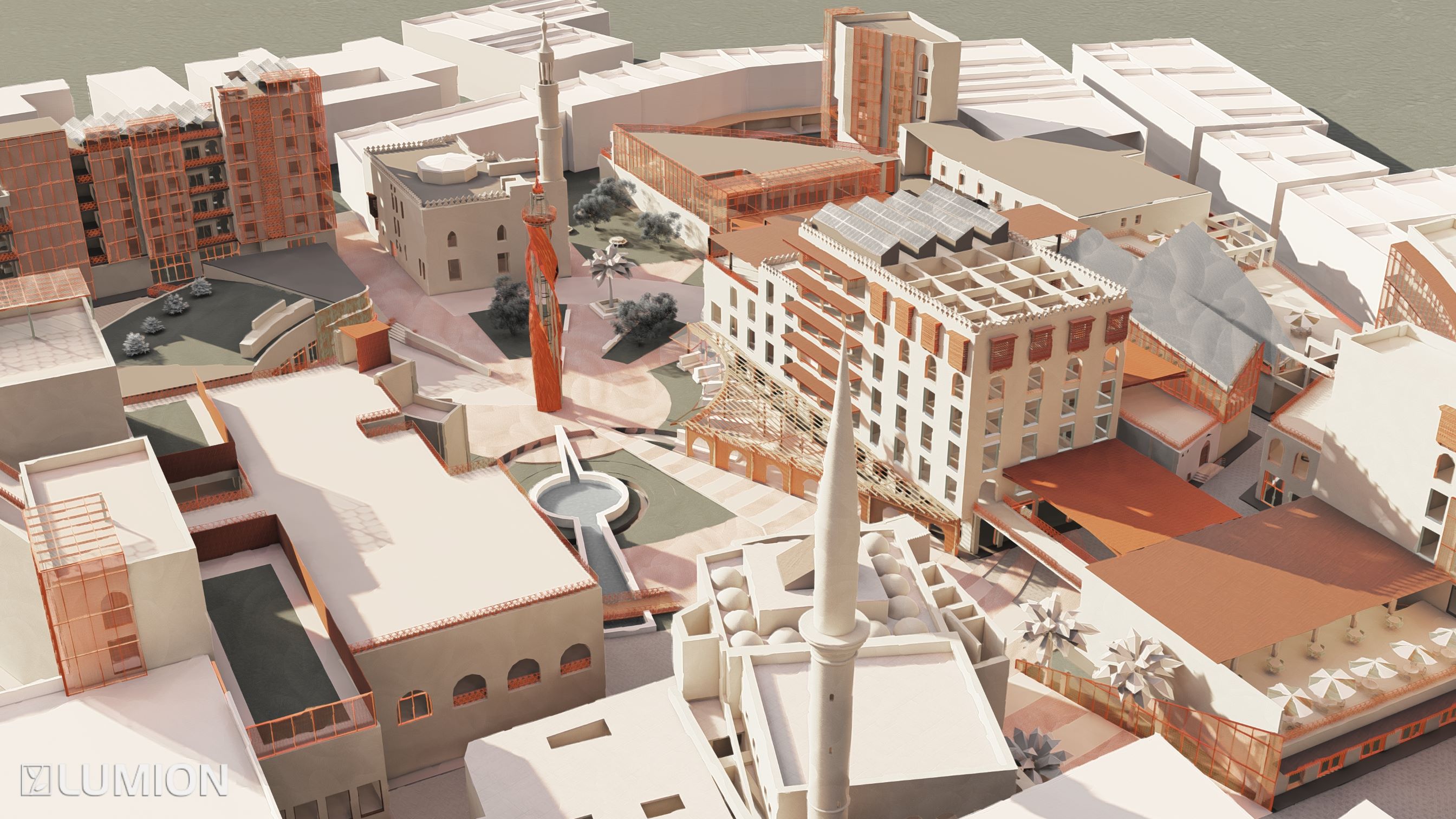 Rendering of Zahran's project on Haret Bergwan