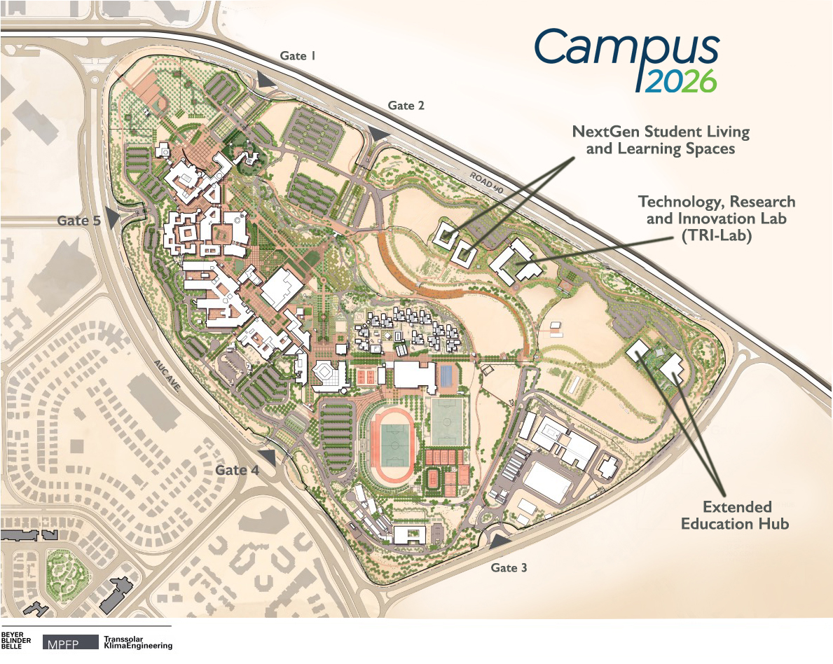 auc campus development project map