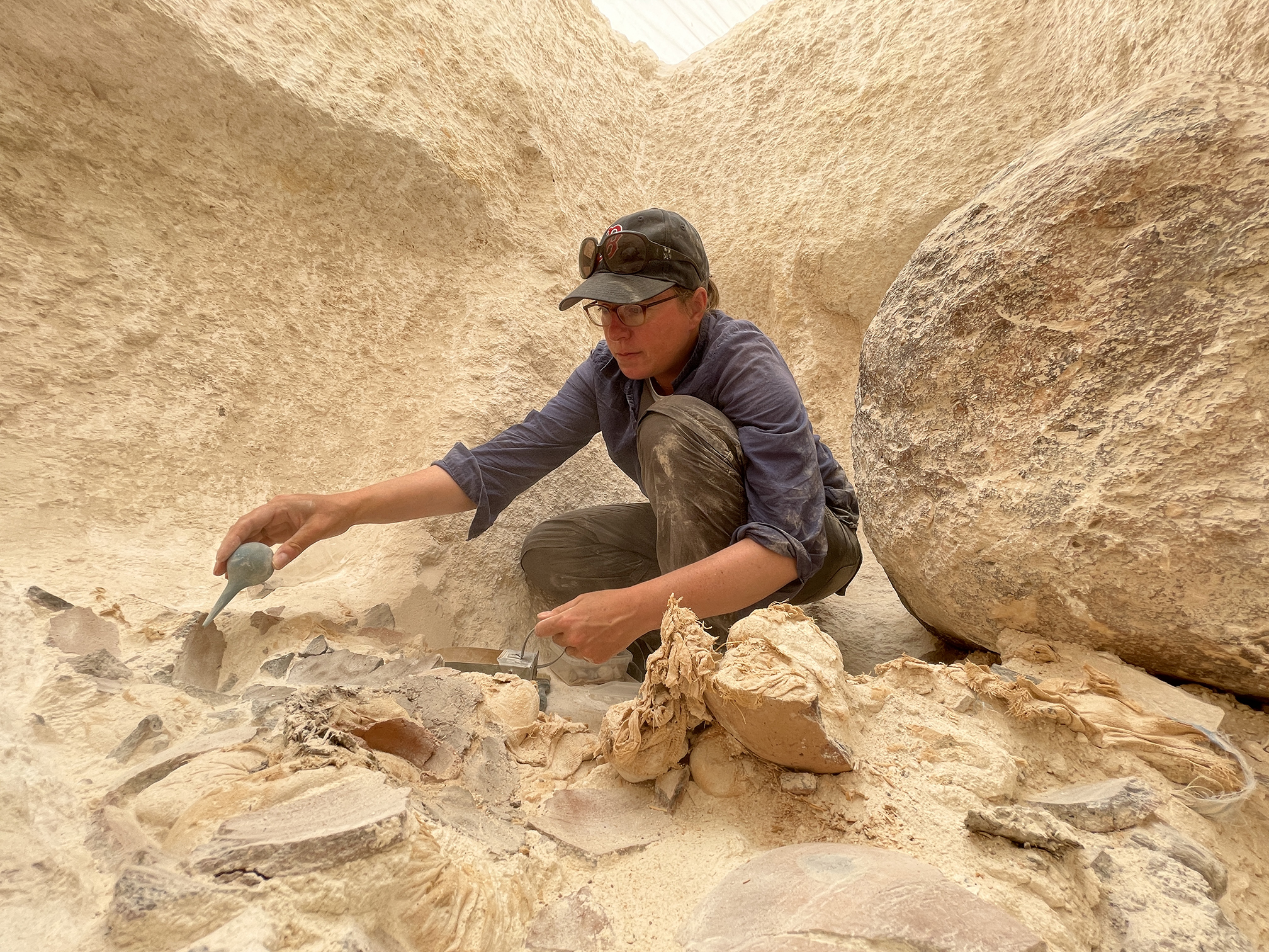 Marleen De Meyer working at a site