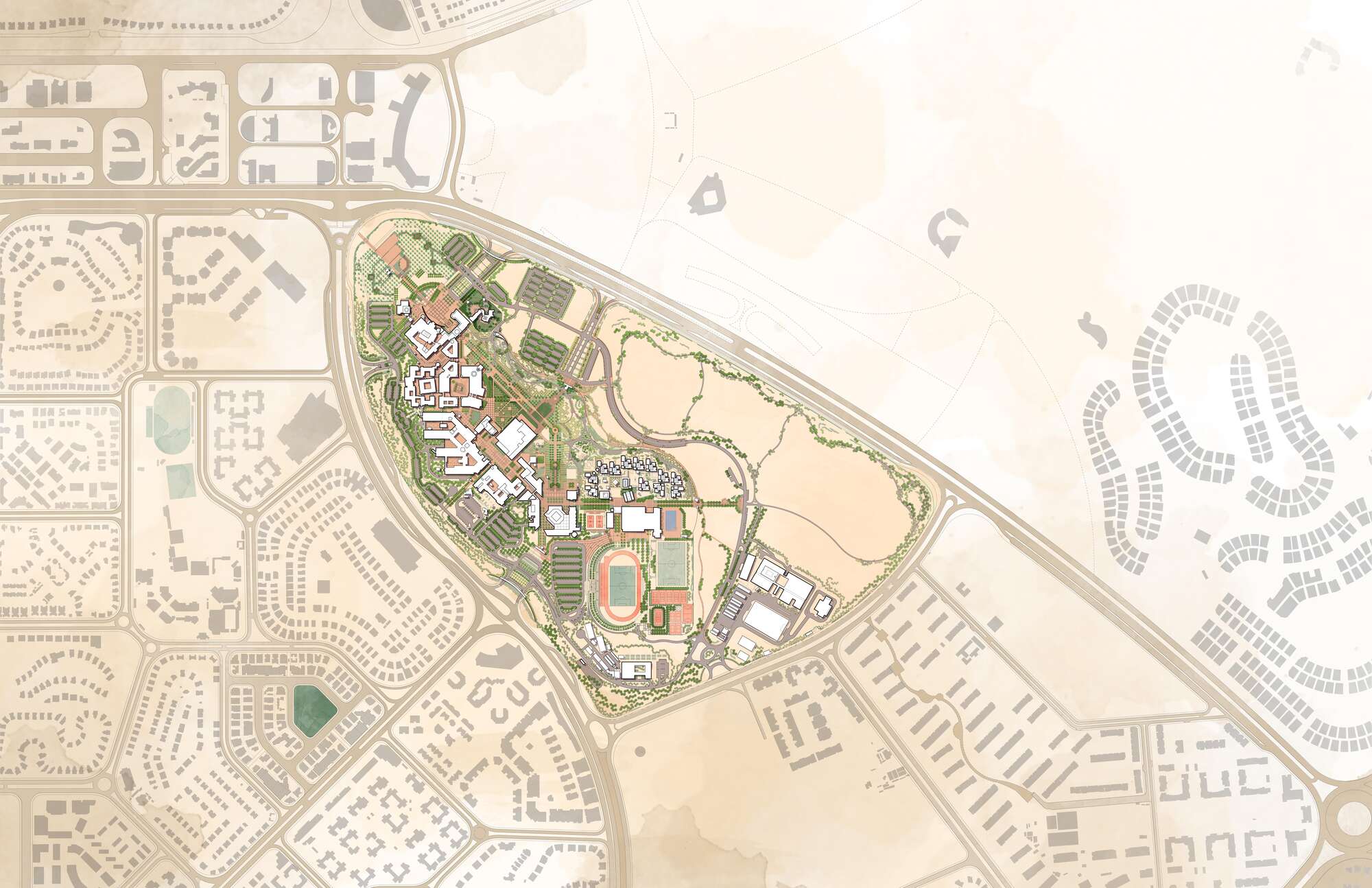 AUC campus plan illustration