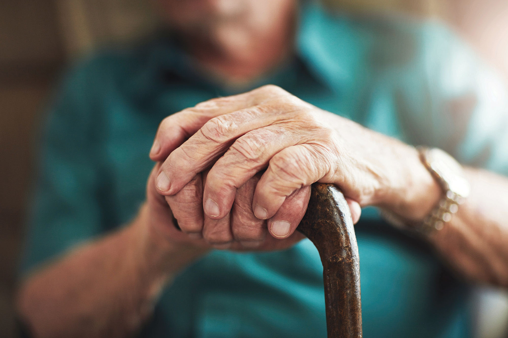 an old man hands