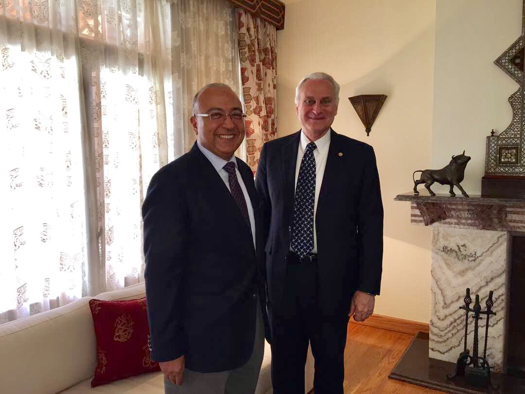 President Ricciardone Welcomes Egyptian Ambassador Abderahman Salaheldin