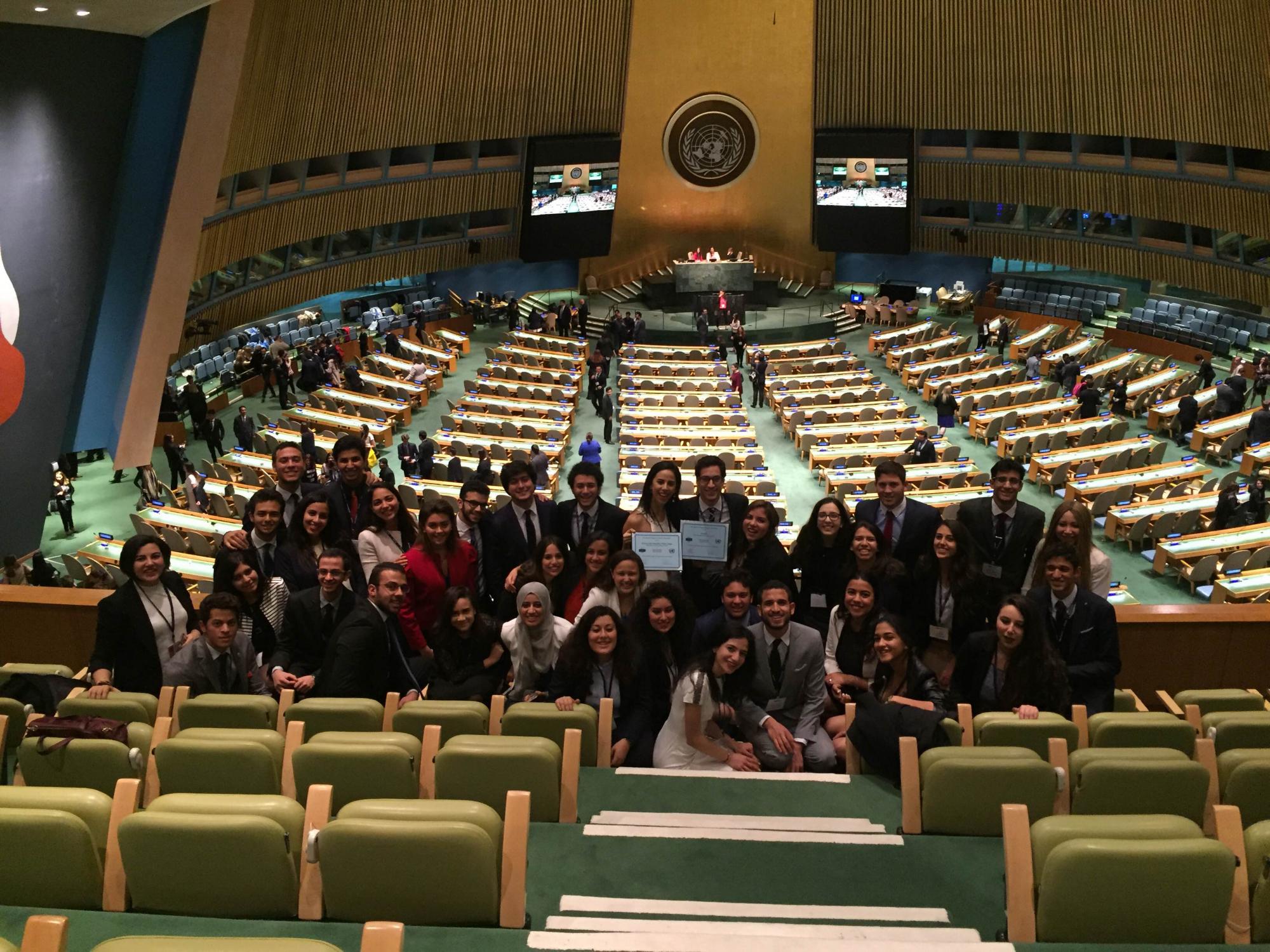AUC's Model UN delegation visited the United Nations General Assembly
