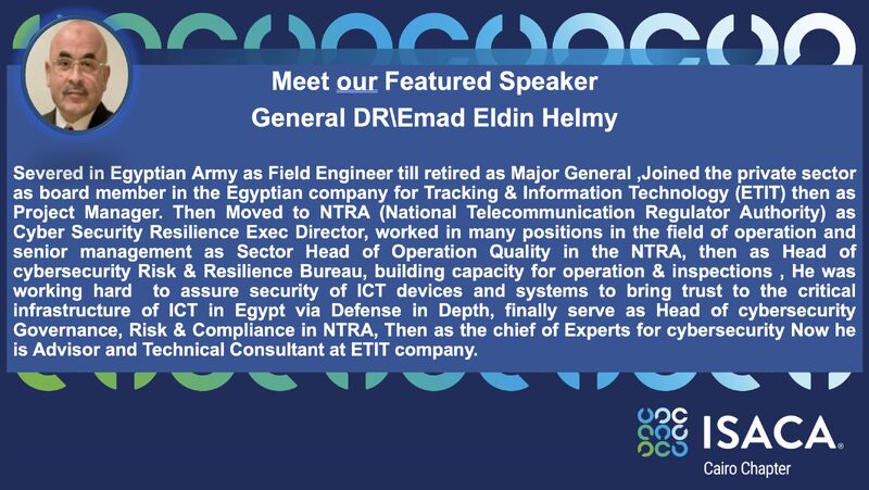 Session speaker is General director Emad eldin Helmy