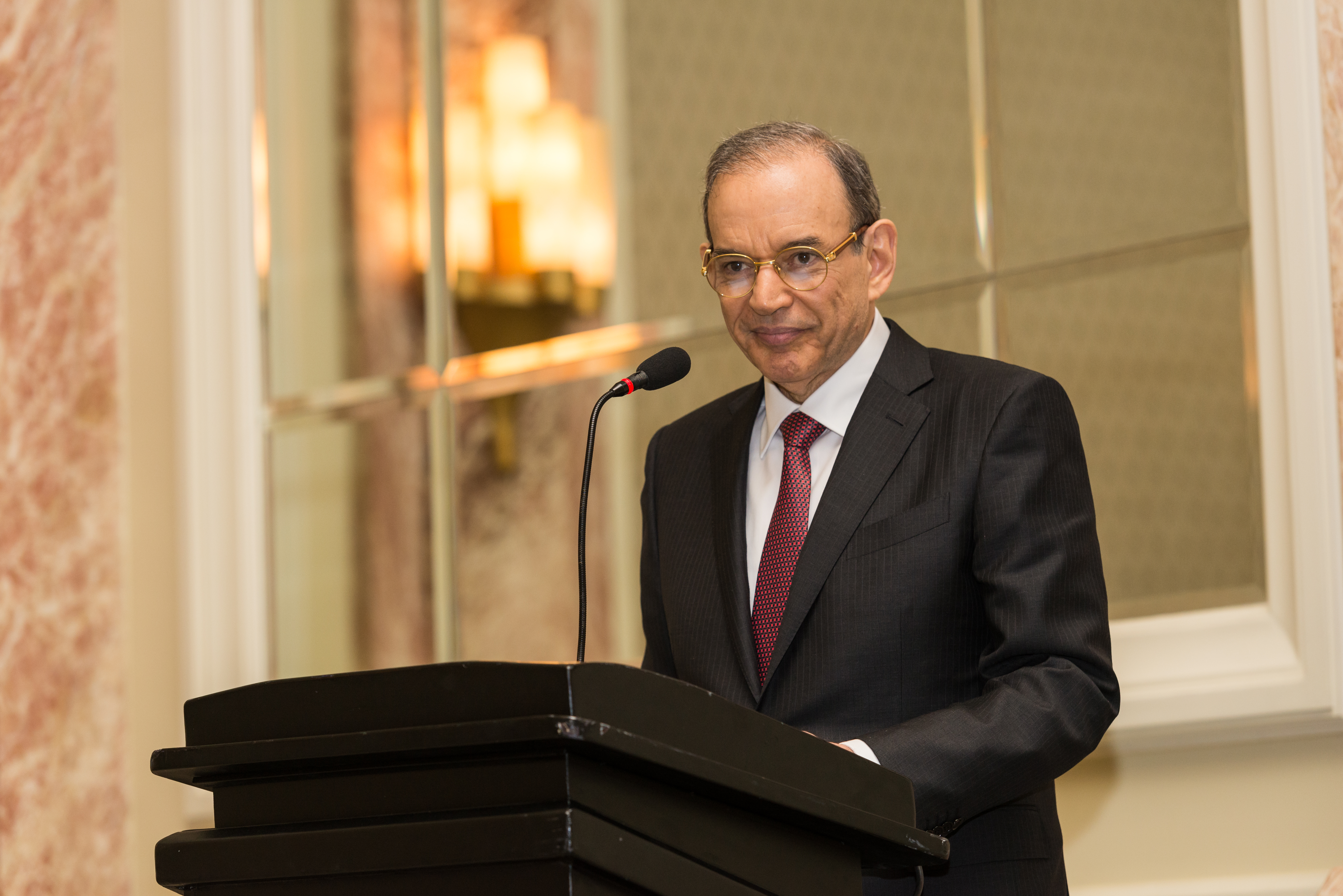 Atef Eltoukhy standing at podium