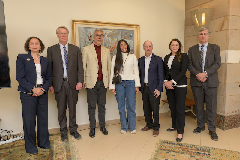 Liu Shiming Art Foundation delegation with Shahd El Helbawy the scholarship recipient