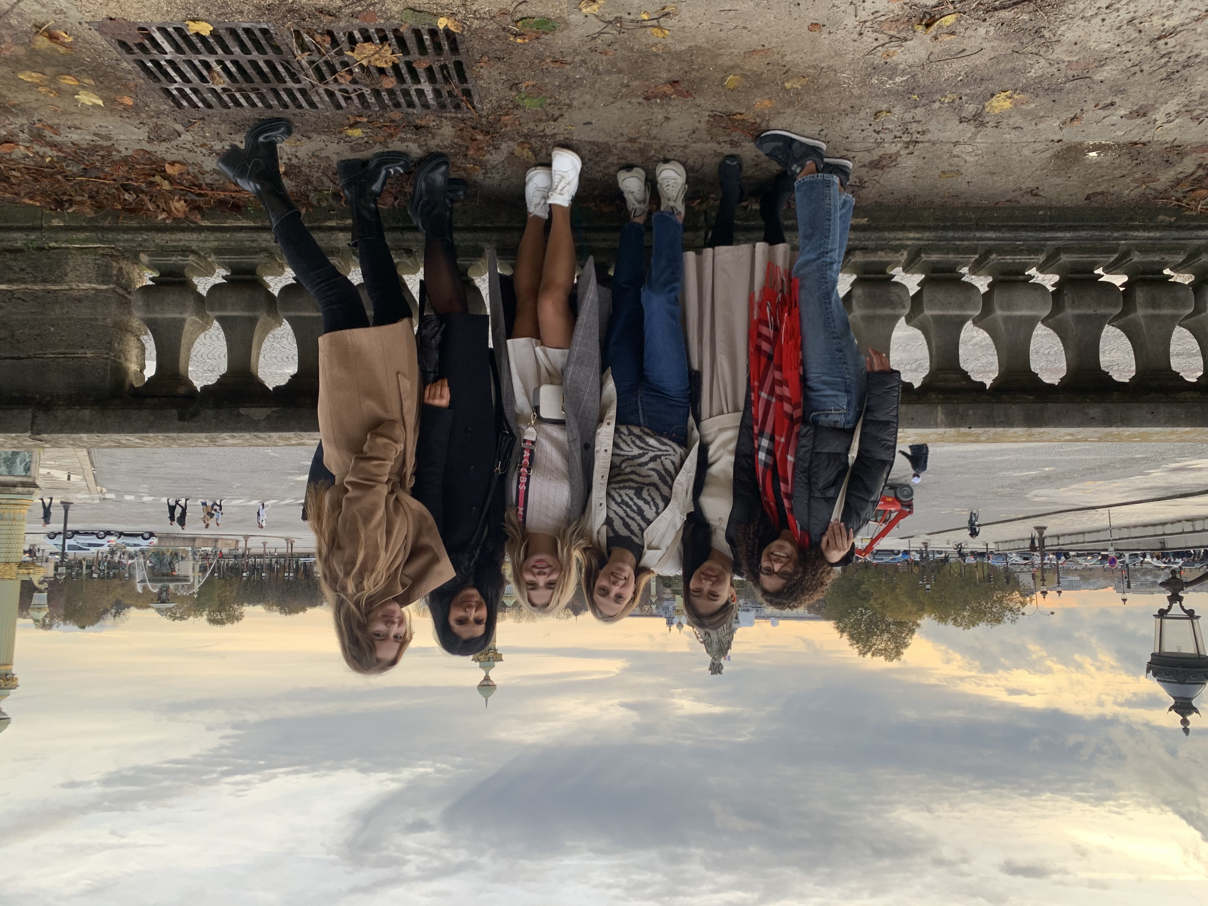 Darin Hany poses with her friends in Paris 