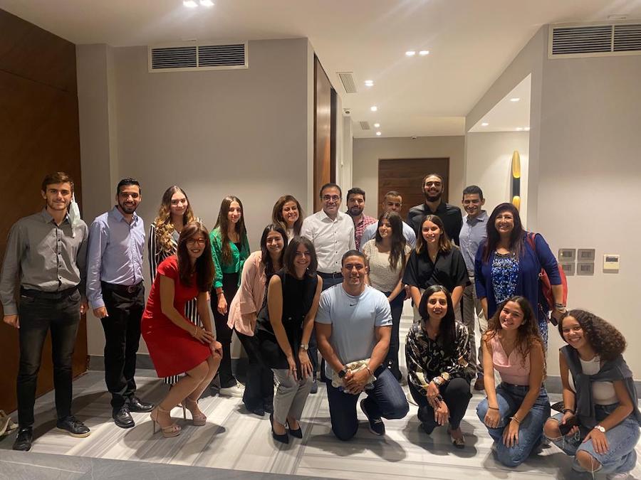 Nidal Asser with students