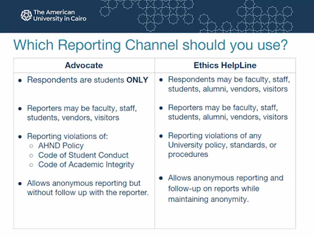 difference between reporting methods