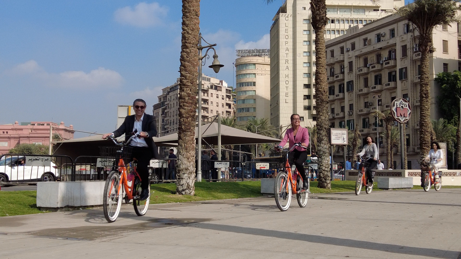 Momen El-Husseiny takes Cairo Bike for a spin in downtown Cairo