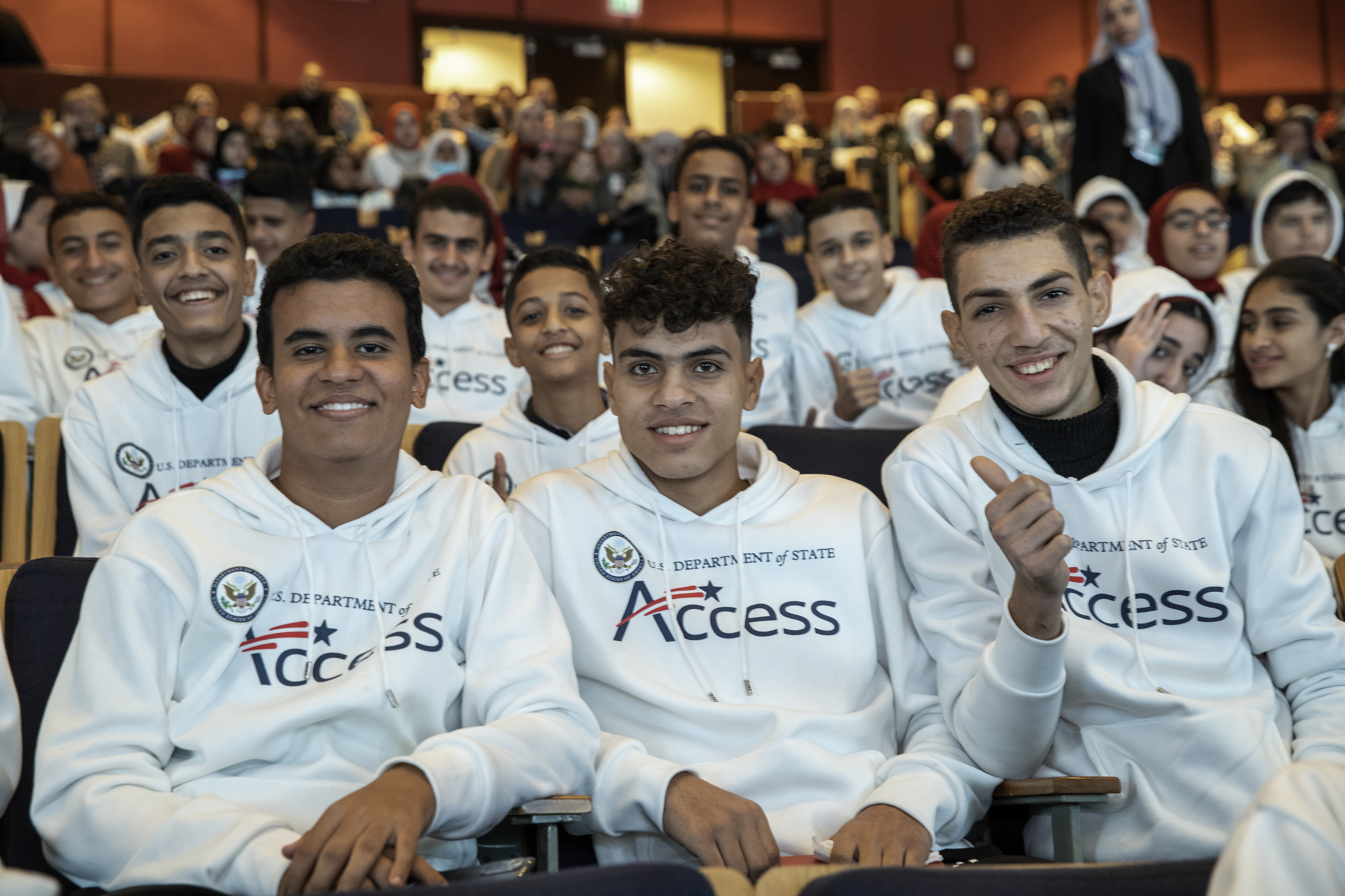 Access graduates at the ceremony in Bassily Auditorium, AUC New Cairo