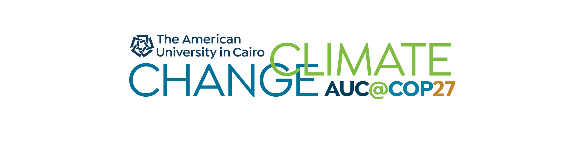 Logo of AUC climate change initiative for COP27, Sharm el Sheikh Egypt 