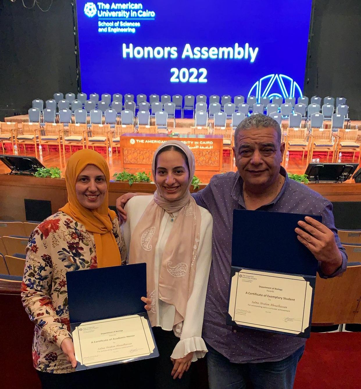 Ibrahim and her parents