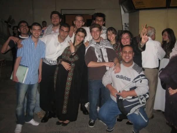 A group of students pose for a photo 