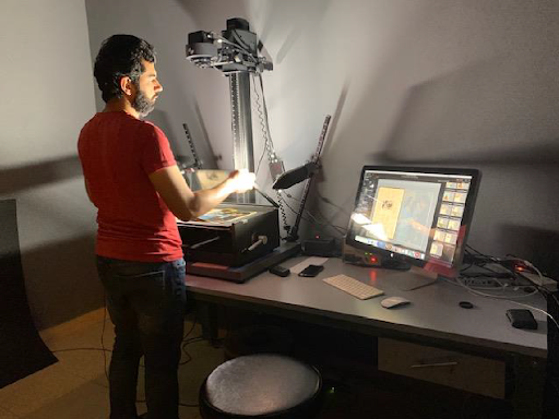 The team uses a Phase One scanner, which has shift cradles to protect rare and delicate bound materials.