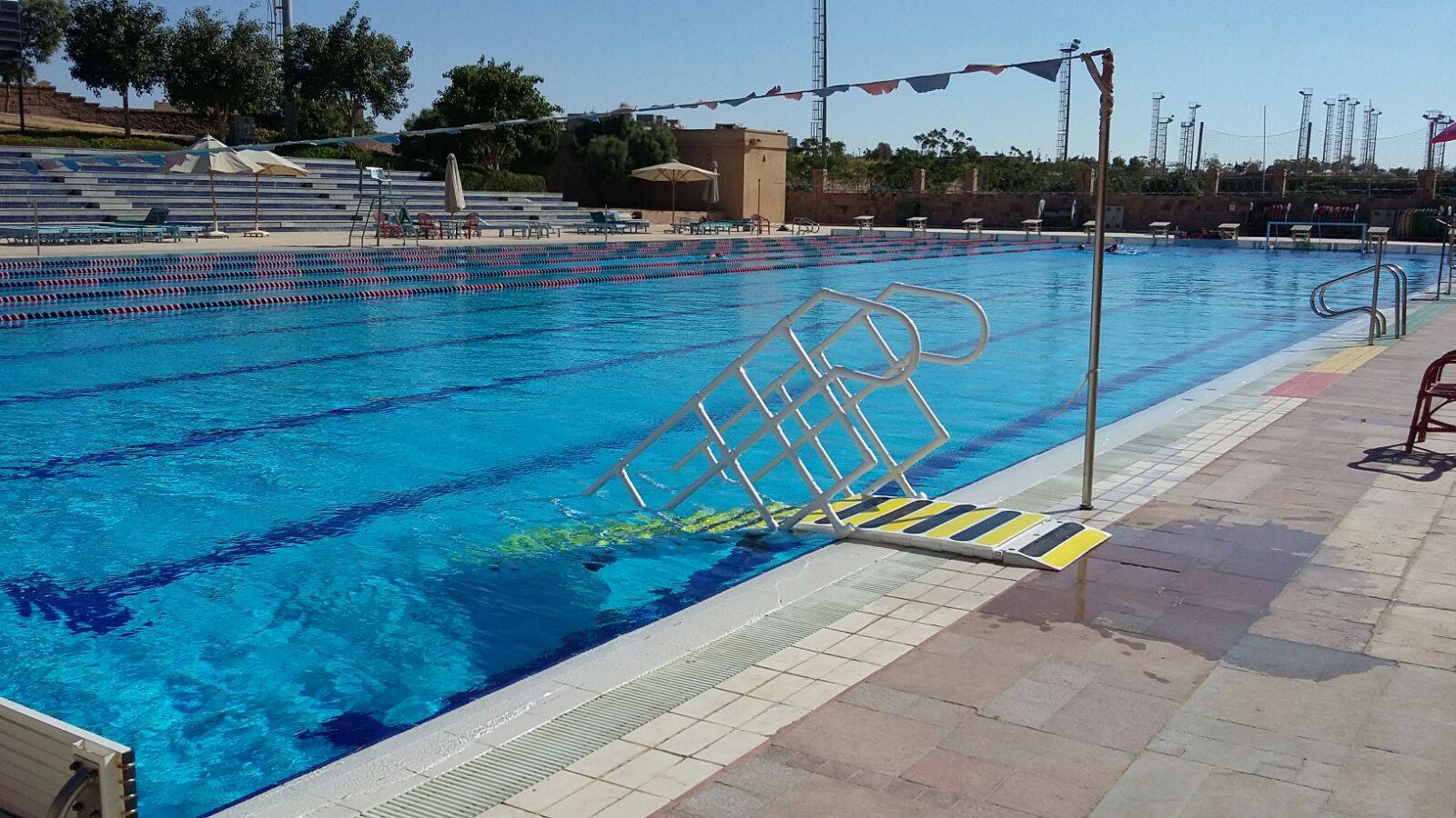 The new staircase at AUC's swimming pool will increase access to the University's facilities