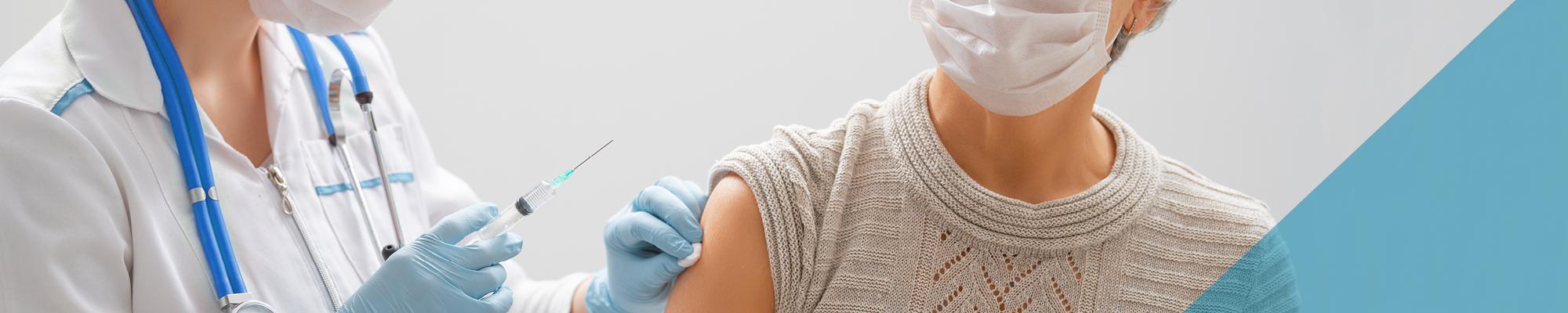 taking vaccine shot