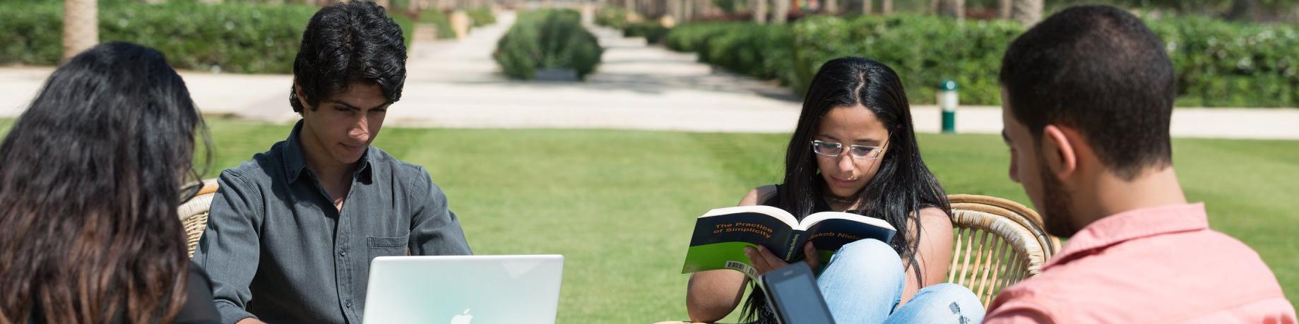 AUC Students studying
