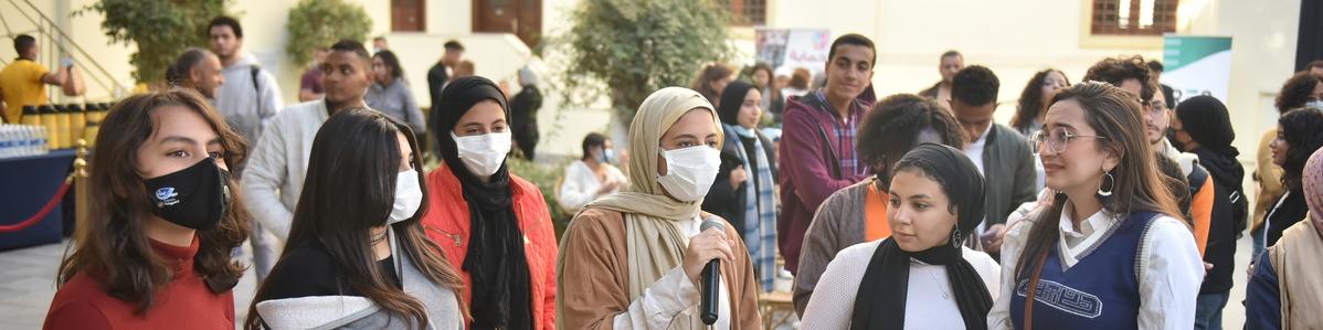 Woman attendees in Tahrir Campus event