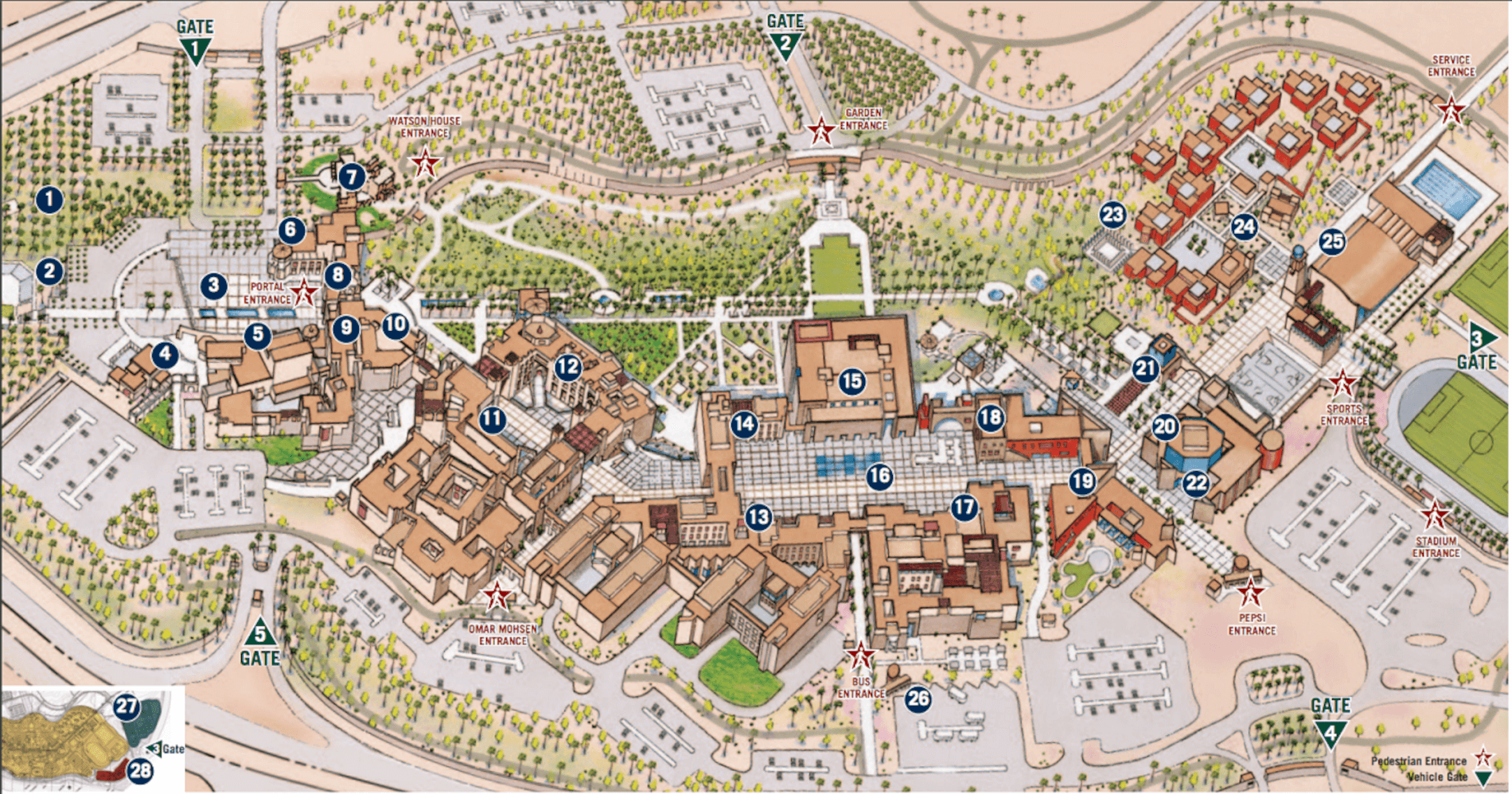 AUC - New Cairo Campus Map