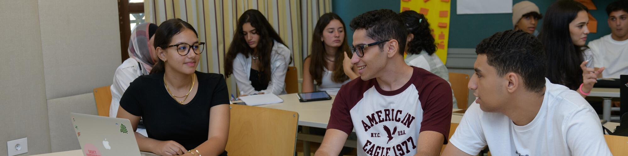 Students in class