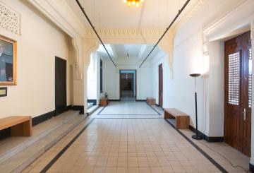 Hallway with a painting